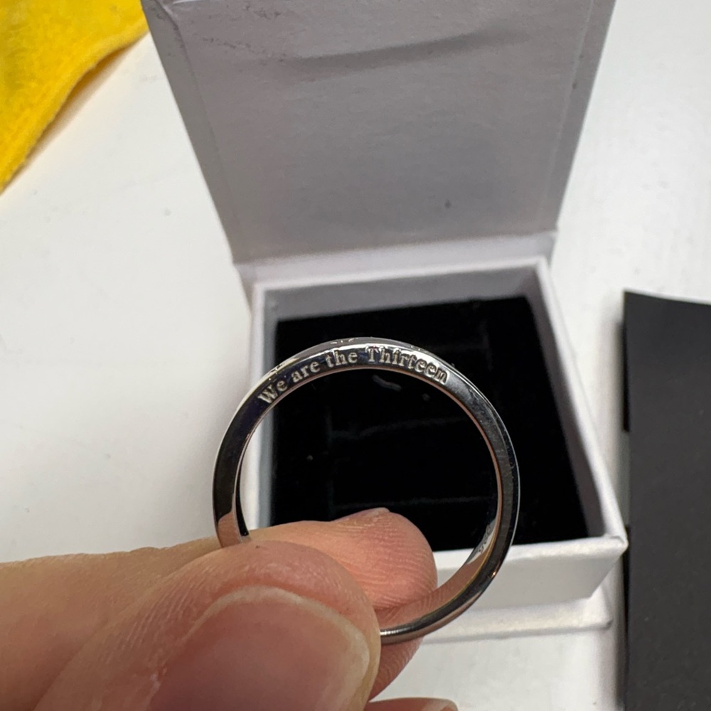 Estori Throne of Glass “Thirteen” Sterling Silver Ring - Size 9 - Picture 5 of 6